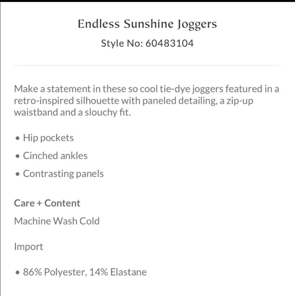 Free People Movement Endless Sunshine Joggers - Picture 9 of 9